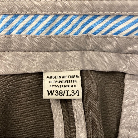 FootJoy Gray Flat Front Chino Stretch Performance Golf Pants Men 38x31 (Tag 34) - Picture 6 of 8